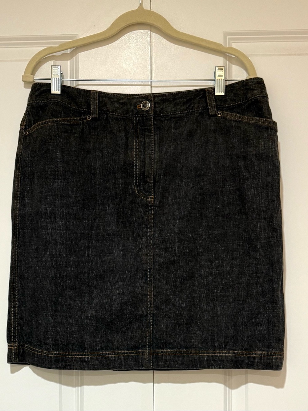 Rafaella Black Denim Mini Jean Skirt
